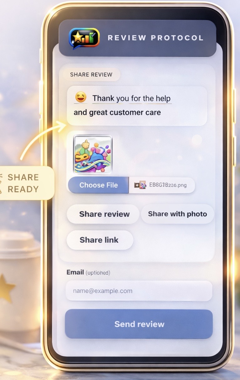 Review sharing options preview